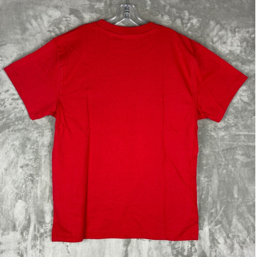 Cavi Mens Red Graphic T-Shirt Eagle Crest Chevron Gold Blue Yellow 2XL - Picture 2 of 8